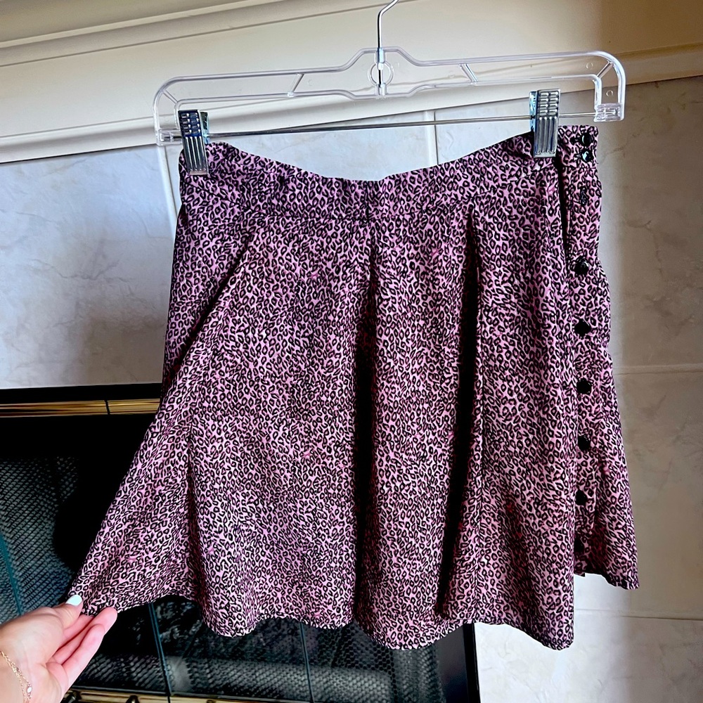 Urban Outfitters Pink Cheetah Mini Skirt